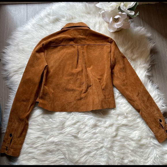 Urban Outfitters Suede Gas Jacket Tan Size Small - Picture 4 of 7